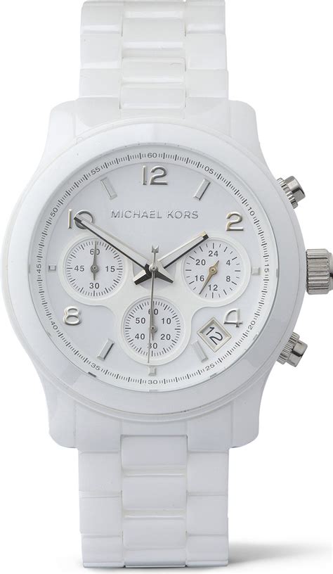 michael kors ceramic watch pink|Michael Kors white ceramic watch.